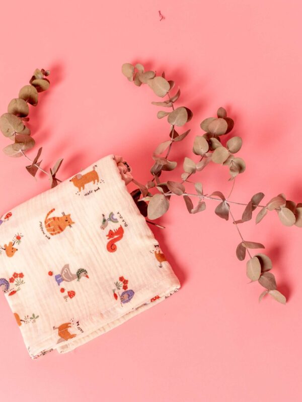 -Πάνα Αγκαλιάς Φάρμα 100% organic cotton 75*100