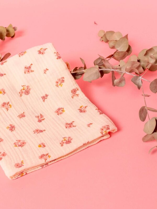 -Πάνα Αγκαλιάς Floral 100% organic cotton