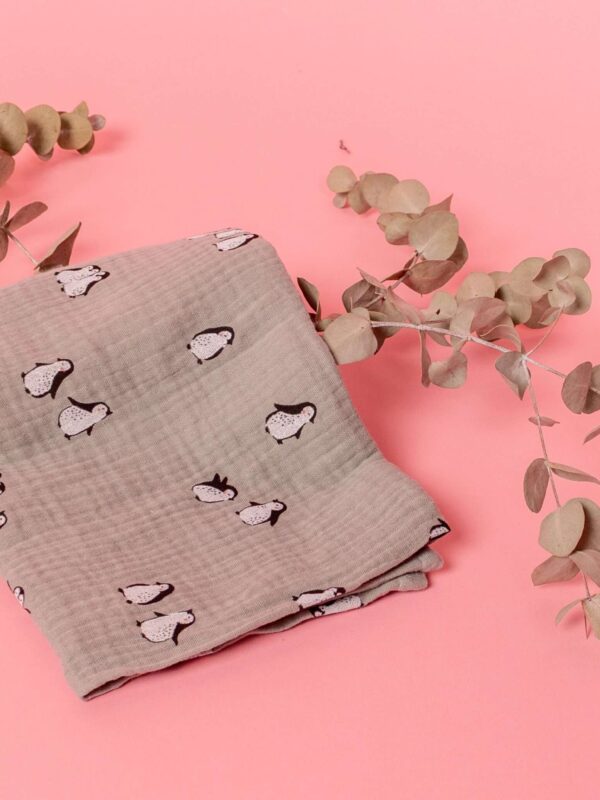 -Πάνα Αγκαλιάς Penguin 100% organic cotton