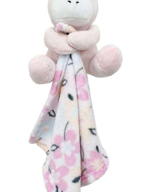 Λούτρινο Ζωάκι με Πανάκι Παρηγορίας Coral Fleece Unicorn pink