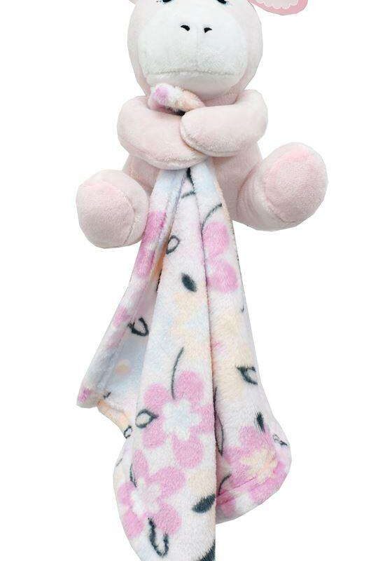 Λούτρινο Ζωάκι με Πανάκι Παρηγορίας Coral Fleece Unicorn pink