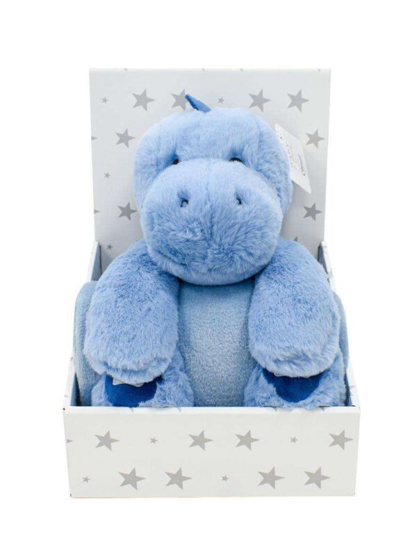 Κουβέρτα Coral Fleece Blue -Λούτρινο Ζωάκι bebe Elephant