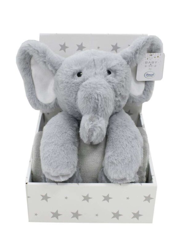 Κουβέρτα Coral Fleece Grey -Λούτρινο Ζωάκι bebe Elephant