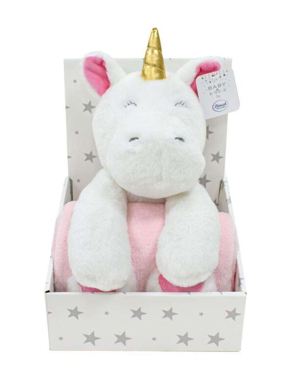 Κουβέρτα Coral Fleece White-Pink -Λούτρινο Ζωάκι bebe Elephant