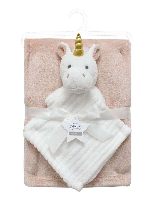 Κουβέρτα Coral Fleece White-Pink - Νάνι-Πανάκι Παρηγοριάς