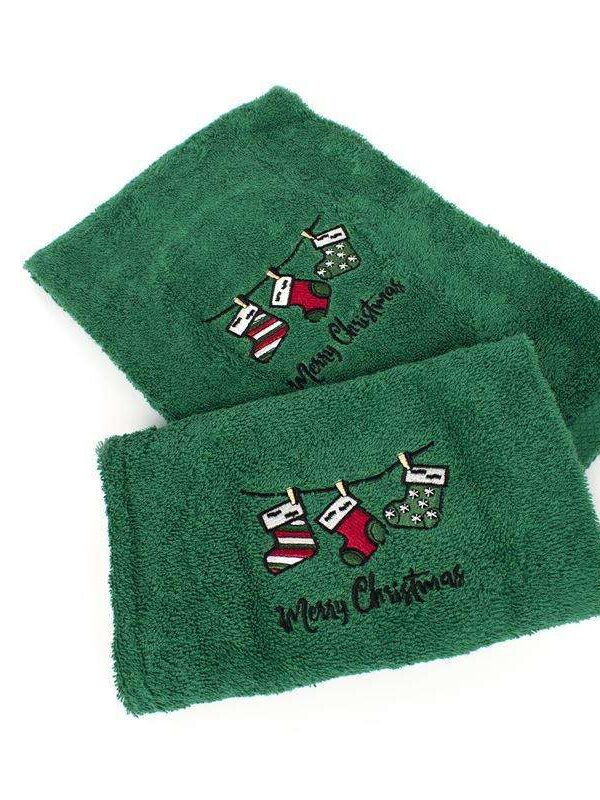 Χριστουγεννιάτικο Σετ Πετσέτες 2 τεμ 100% Cotton