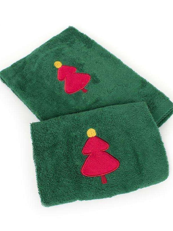 Χριστουγεννιάτικο Σετ Πετσέτες 2 τεμ 100% Cotton