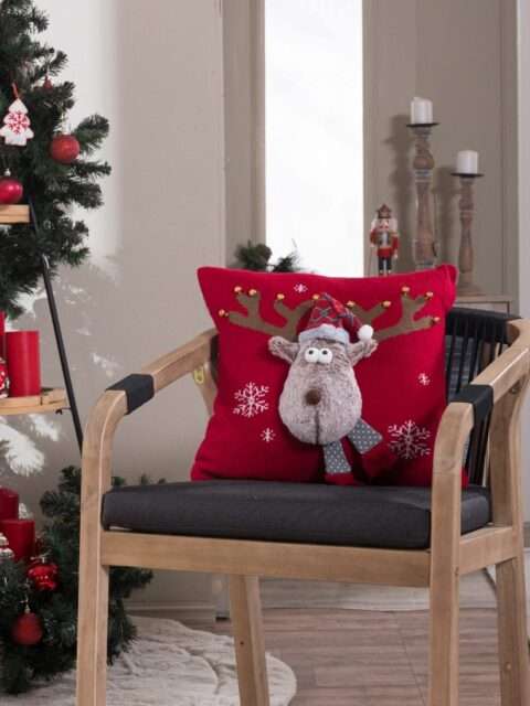 02 Διακοσμητικό μαξιλάρι Τάρανδος 45x45