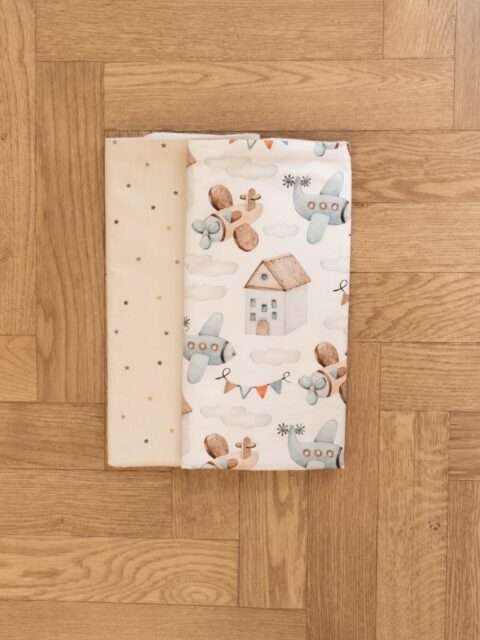 -Σετ Σελτεδάκια Αδιάβροχα 2 τεμ. Up in the sky-Beige Stars