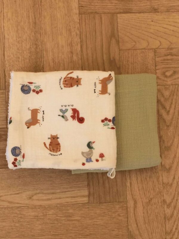 -Σετ Πετσετάκια Φάρμα - Ευκάλυπτος 100% organic cotton