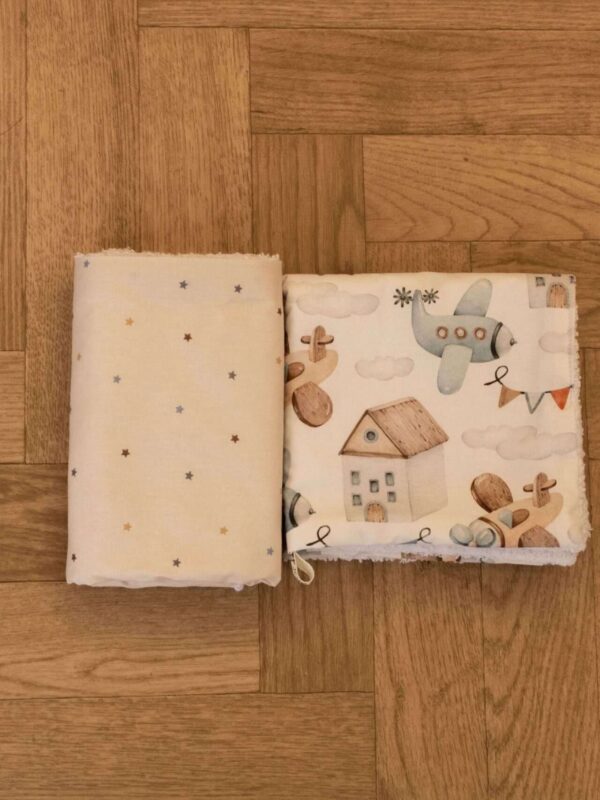 -Σετ Πετσετάκια Up in the sky - beige Stars 100% organic cotton