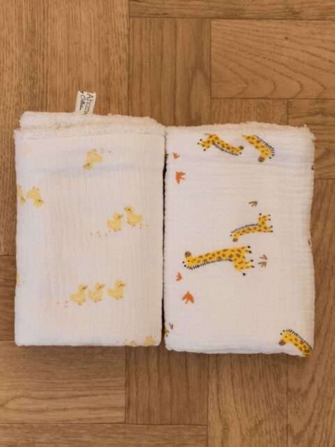 -Σετ Πετσετάκια Παπάκια - Giraffe 100% organic cotton