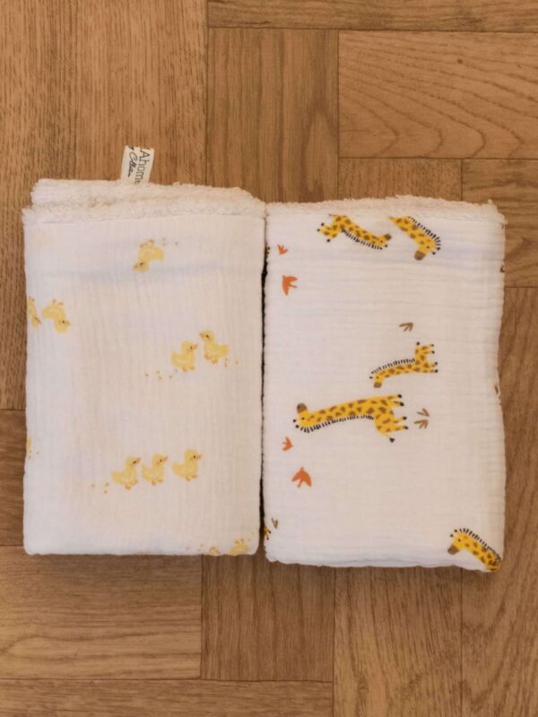 -Σετ Πετσετάκια Παπάκια - Giraffe 100% organic cotton