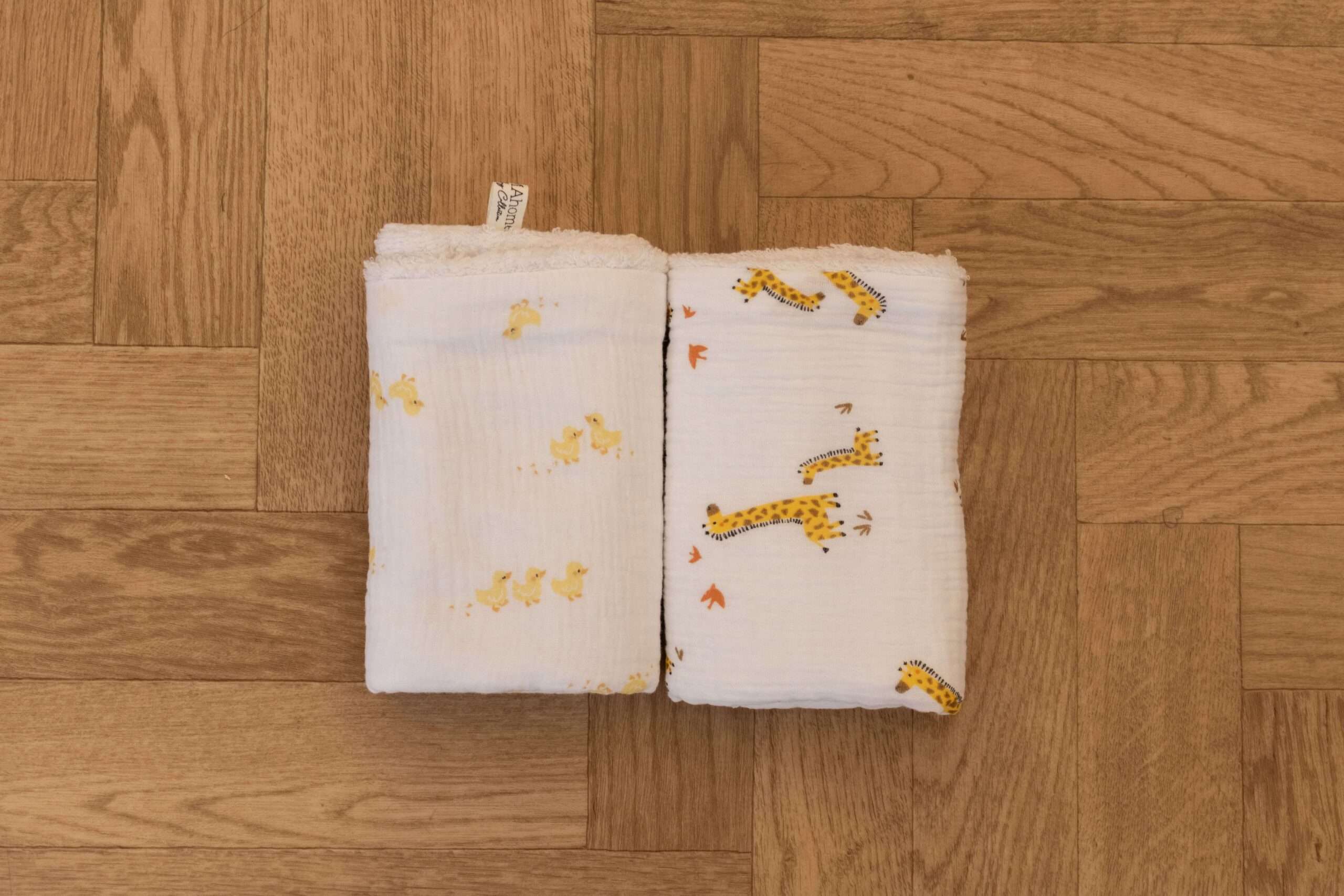 -Σετ Πετσετάκια Παπάκια - Giraffe 100% organic cotton