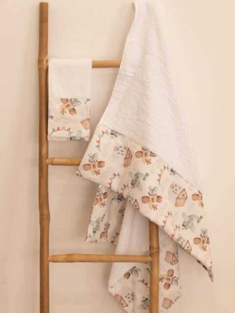 -Κάπα Μπουρνουζάκι Up in the sky 1,20*1,20 White