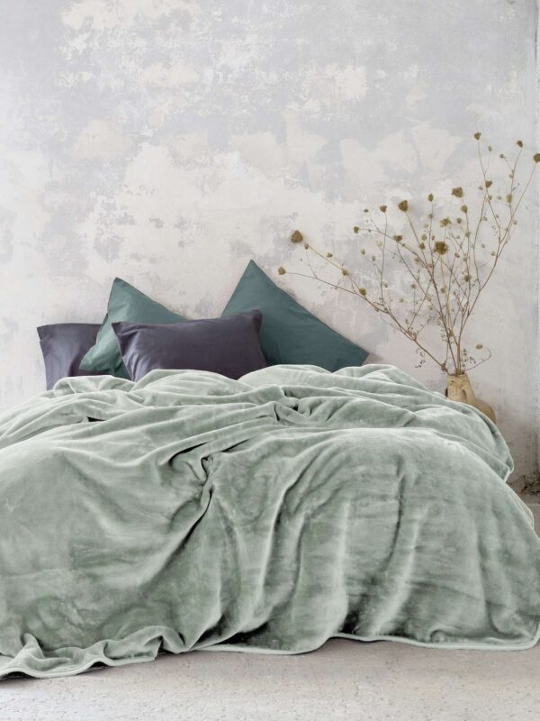 Κουβέρτα Coperta - Sage Green διπλή