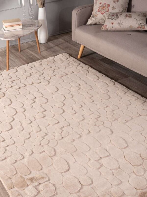 Χαλί Γούνινο Ανάγλυφο Alley 01 Μπέζ