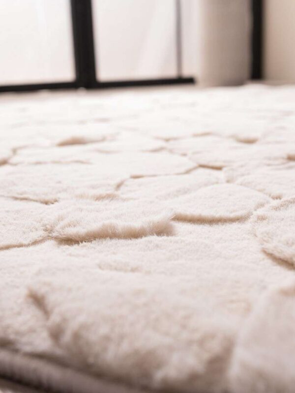 Χαλί Γούνινο Ανάγλυφο Alley 00 Εκρού