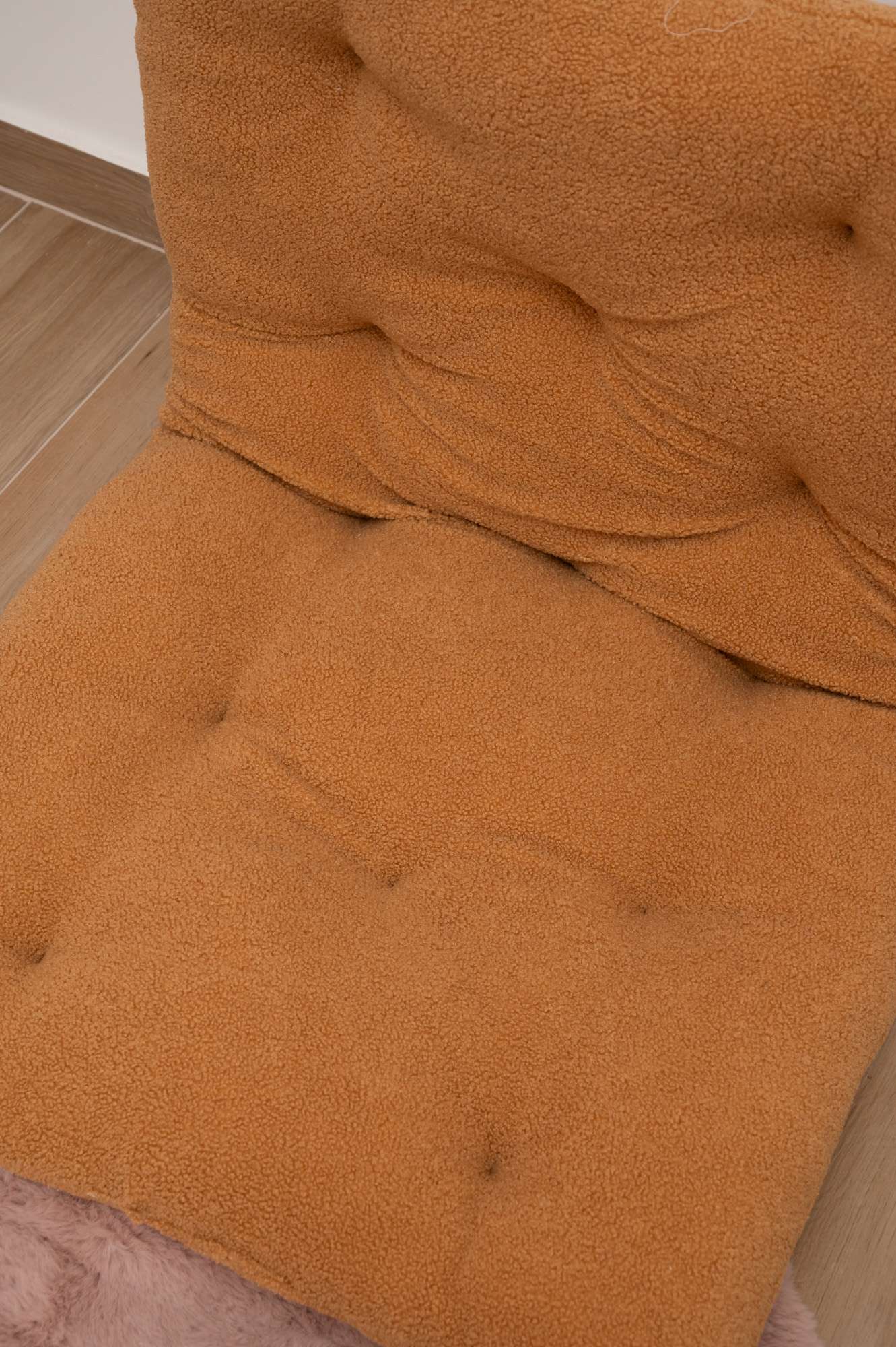 Μαξιλάρα Δαπέδου Ορθογώνια (125*60*7) Teddy Κάμελ - Image 3