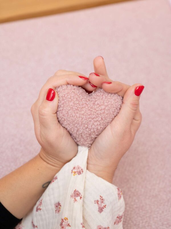 --Πανάκι παρηγοριάς Καρδούλα Ροζ