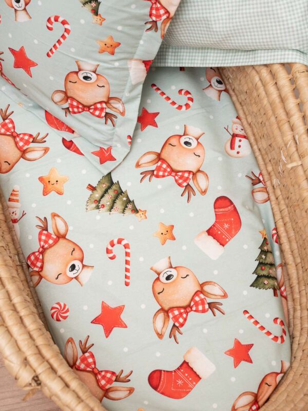 --Σεντόνι Mεμονωμενο Candy Christmas Λίκνου