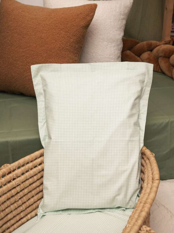 -Μαξιλαροθήκη Καρό Μέντα 30*40