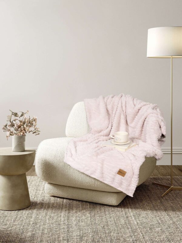 Κουβέρτα Καναπέ Serenus - Nude Pink 130*170