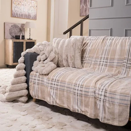 Ριχτάρι-Κουβέρτα φλις Καναπέ Berry 01 130*170