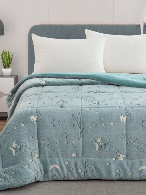 Κουβερτοπάπλωμα  φωσφοριζέ Μπλε 160*220