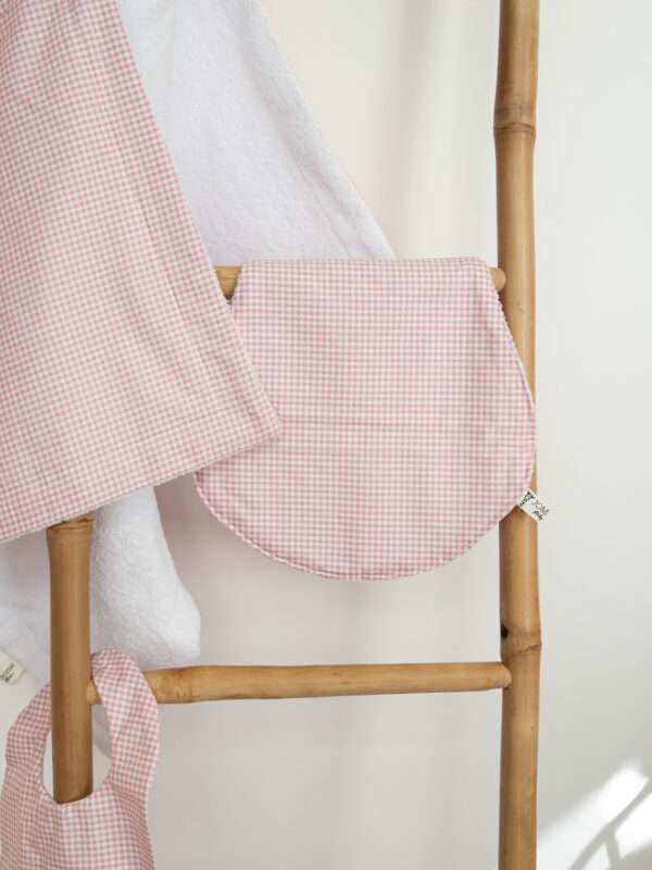 -Λαβέτα Ώμου Καρό Ροζ