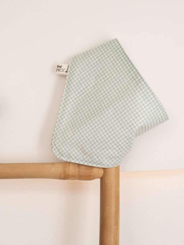 -Χειροποίητη Σαλιάρα Καρό Μέντα μπαντάνα