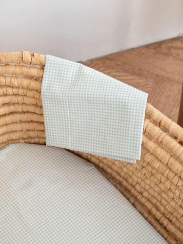 -Πάνα αγκαλιάς 70Χ70 Καρό Μέντα 100% cotton