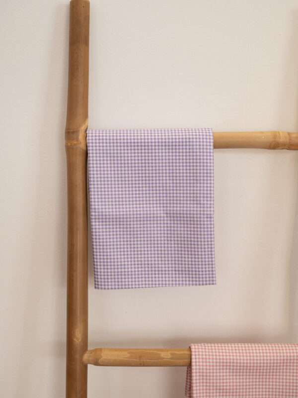 -Πάνα αγκαλιάς 70Χ70 Καρό Λιλά 100% cotton