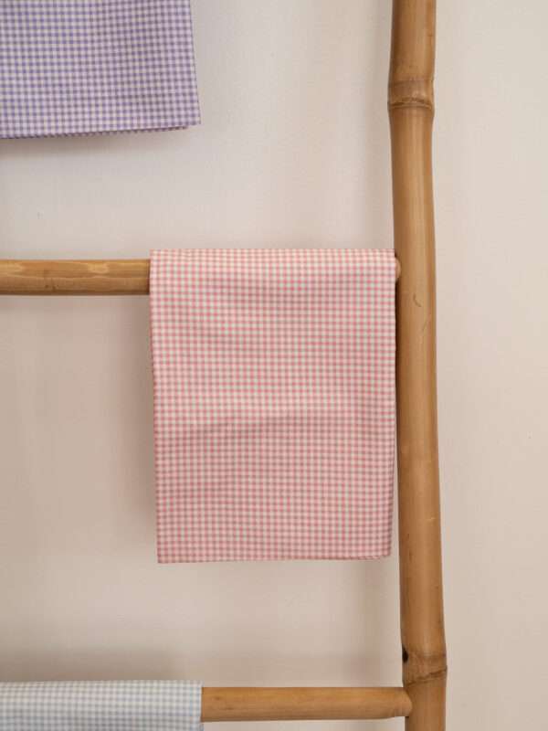 -Πάνα αγκαλιάς 70Χ70 Καρό Ροζ 100% cotton