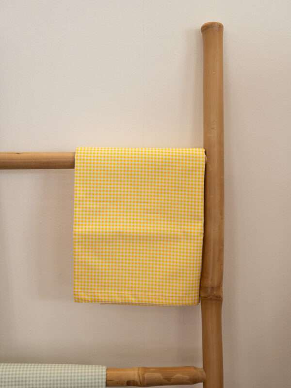 -Πάνα αγκαλιάς 70Χ70 Καρό Κίτρινη 100% cotton