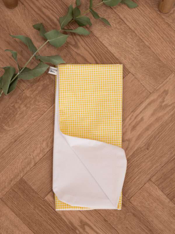 -Σελτεδάκι (1τεμ) αδιάβροχο 50*70 Καρό Κίτρινο