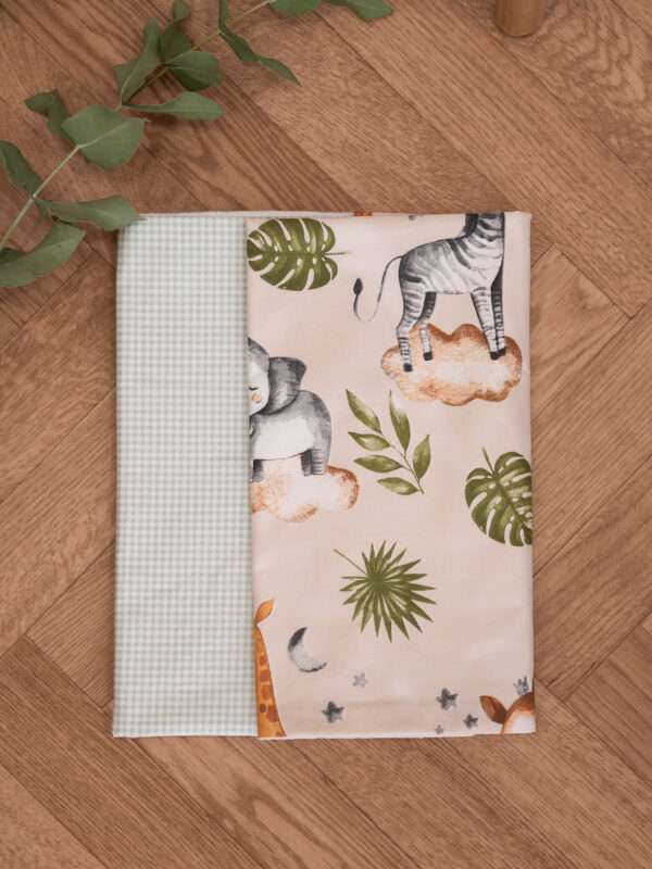 -Σετ Σελτεδάκια Αδιάβροχα 2 τεμ. καρό μέντα-jungle