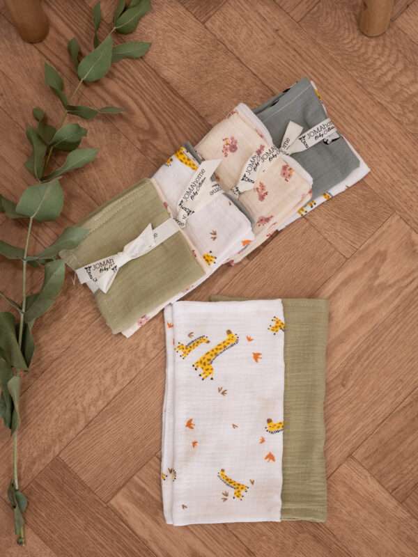 Σετ πανάκια φροντίδας 2 τεμαχίων Giraffe-πράσινο