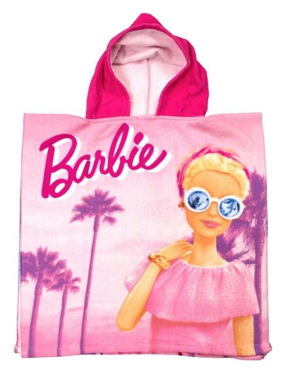 Πόντσο Θαλάσσης Quick Dry Mattel Barbie 86 50X100 Pink 100% Microfiber
