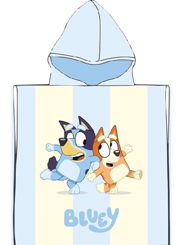 Πόντσο Θαλάσσης Quick Dry BBC Studios Bluey 182 50X100 Ice Blue 100% Microfiber