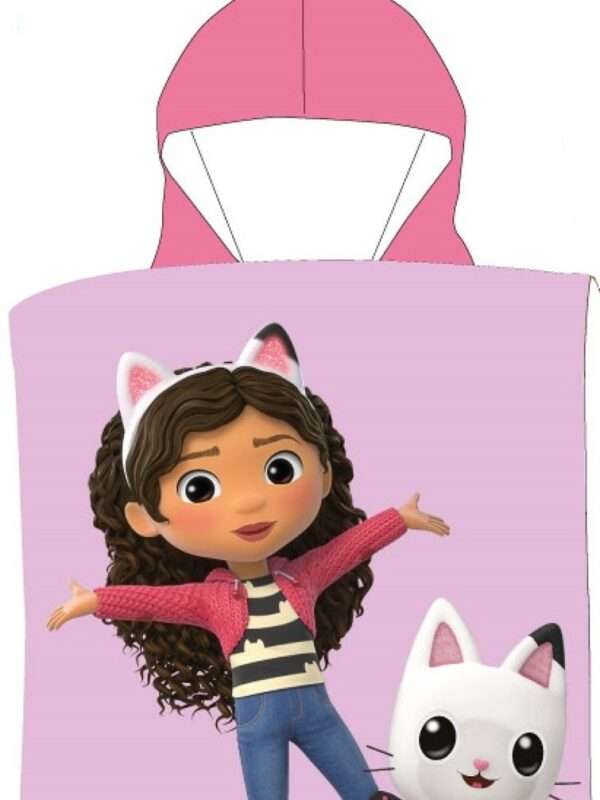 Πόντσο Θαλάσσης Quick Dry DreamWorks Gabby's Dollhouse 427 50X100 Pastel Lilac 100% Microfiber
