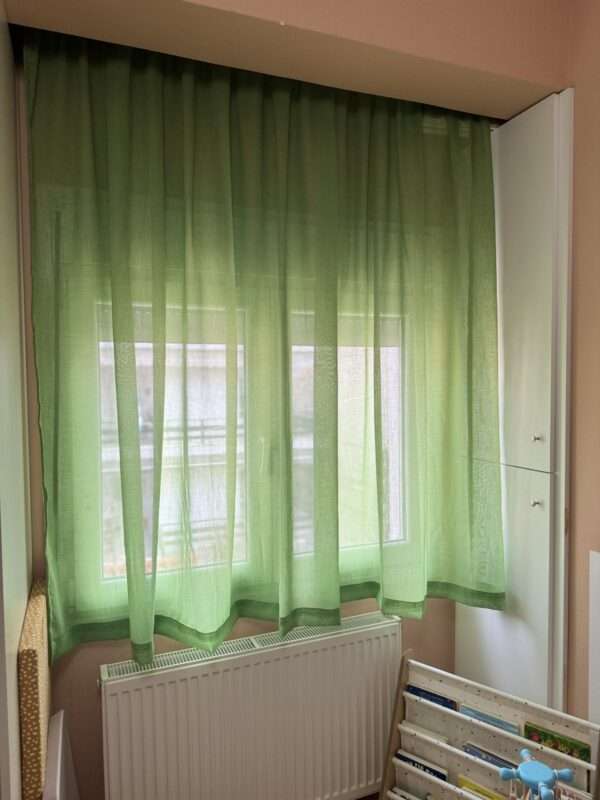 Κουρτίνα γάζα πράσινη 1,60*επιθυμητό ύψος