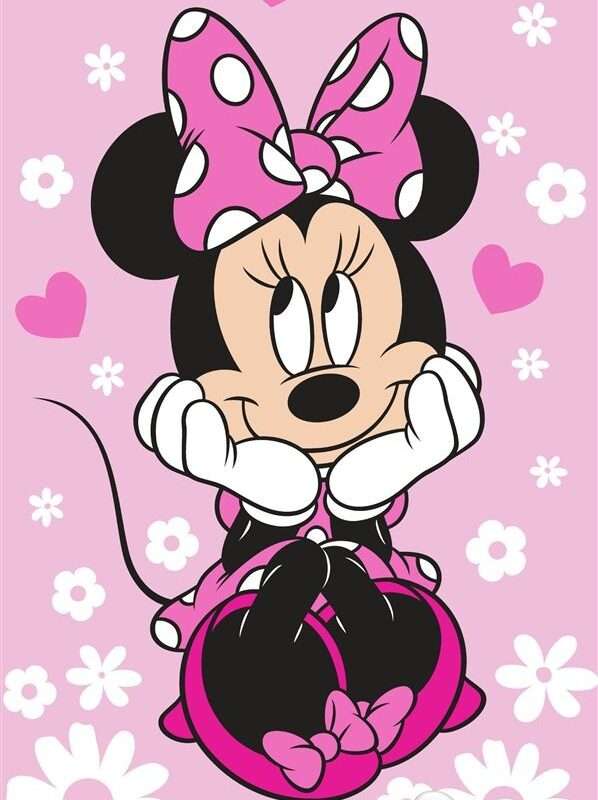 Πετσέτα Θαλάσσης Quick Dry Disney Home Minnie 543 70X140 Baby Pink
