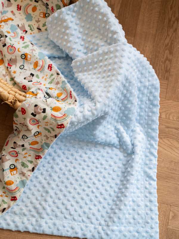 -Κουβέρτα Fleece Dog City - Light Blue
