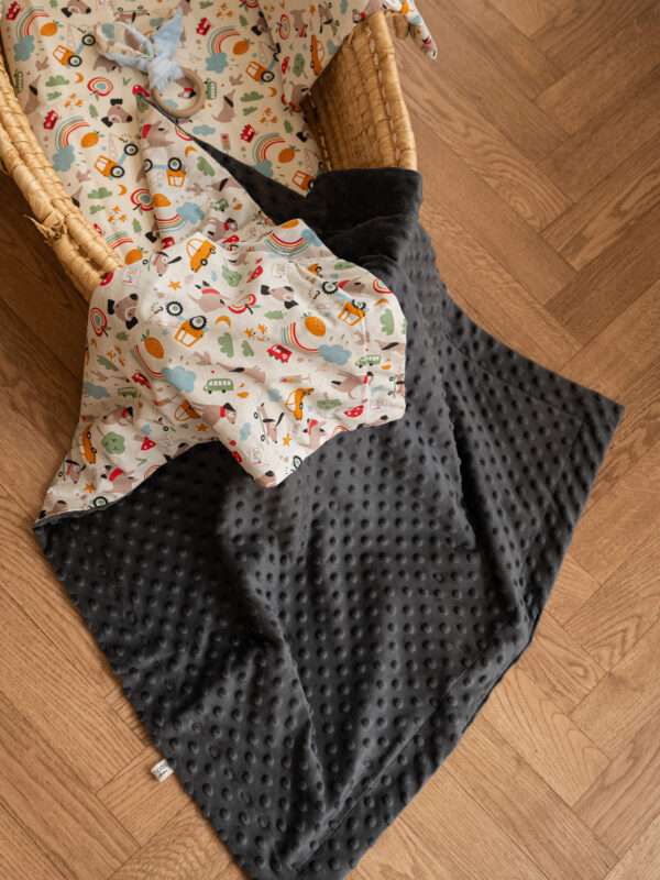 -Κουβέρτα Fleece Dog City - Dark Grey