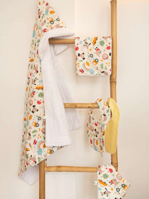 -Κάπα Μπουρνουζάκι Dog City 80*80 White
