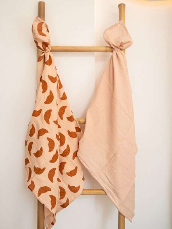 Σετ πάνες αγκαλιάς Croissant - Nude 100% organic cotton