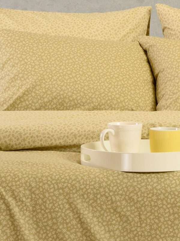 ΣΕΤ ΣΕΝΤΟΝΙΑ ΜΟΝΑ (Λ) SAMUELE OLIVE/BEIGE ULTRA LINE (100Χ200+32)