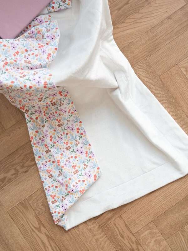 -Κουβέρτα Fleece Floral - λευκό
